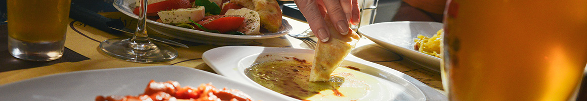 Eating Greek Mediterranean at Lourdas Greek Taverna restaurant in Bryn Mawr, PA.